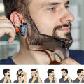 Beard Styling Comb Clear Beard Ruler Men's Care Comb Sideburns Beard Trim Contour Tool.