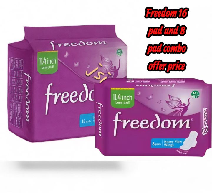 Combo of Freedom Heavy Flow 16 pads & 8 pads with special price jsi