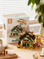 479PCS Forest Cabin Mini Building Blocks Set City Street View Greenhouse Windmill Tree House DIY Model Birthday .
