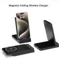 30W Foldable Magnetic Wireless Charger Stand Pad For Magsafe iPhone 16 15 14 13 12 Pro Max Samsung Phone Fast Charging Station. 