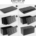 Stylish,Super Comfy and Foldable Fabric Storage Stool. 