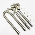24mm Elbow Pipe Air Parking Heater Exhaust Tube Connector with Clip for Webasto Boats Heater Car Heating Parts.