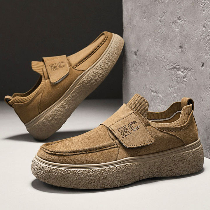 Outdoor%20Fashion%20Sports%20Walking%20Board%20Shoes%20New%20Fashion%20Platform%20Suede%20Leather%20Mens%20Casual%20Shoes%20High%20Quality%20Men's%20Thick%20Bottom%20-%20Image%203