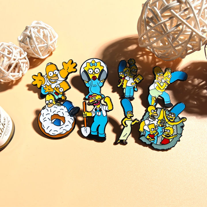 8Pcs%20Simpsons%20Family%20Homer%20Marge%20Bart%20Lisa%20Maggie%20Enamel%20Pins%20Cartoon%20Character%20Brooches%20for%20Backpacks%20Badges%20Fashion%20Jewelry%20-%20Image%205