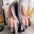 New Luxury Cashmere Plaid Leopard  Scarf Winter Women Pashmina Shawls Warm Blanket Wraps Female Thick Scarves Bufanda Scarves. 