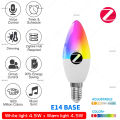 E12 E14 Base Zigbee Smart Candle Bulb lamps Led RGB Light 110 220V Led RGBCW Voice Control Works With Alexa Echo Plus Show 10. 