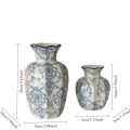 1PCS Hand-Painted Blue and White Porcelain Vase Elegant Home Decor for Living Room Entryway Desktop Flower Arrangement Display home decoration item.