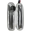 8Pcs/set Tableware Reusable Travel Cutlery Set Camp Dinnerware Set Stainless Steel Spoon Fork Chopsticks Straw Portable Case. 