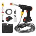 Cordless high Pressure car washer . Wireless pressure washer . Solar washer .bike washer . Rechargeable Portable Power Cleaner with Multi-Function Nozzle Suitable for Car Washing Gardening. 