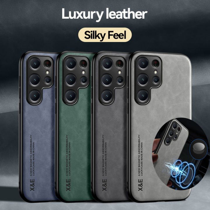 Shockproof Case for S25 S24Ultra S23 S22 Plus S23FE S21FE Protective Cover Magnetic Car Holder Phone Coque Fundas