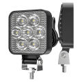 Mini 2.5 "Square Mini Led Square Work Light Pole 7LED Cross Country Marine Spotlight 4X4 Jeep JK 4Wd Truck 9V-30V. 