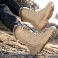 New Winter Men Snow Boots Platform Plush Comfortable Ankle Boots Waterproof Anti-Slip Warm Desert Boots Hiking Shoes High Top. 