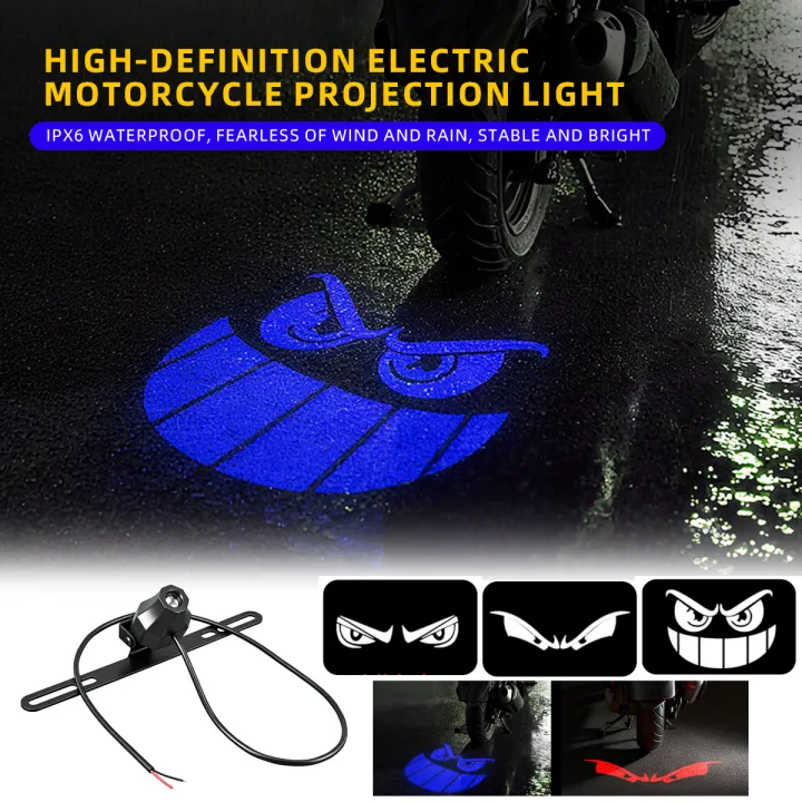 1x Motorcycle Devil's Smile LED projection light electric car street ...