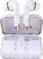 Happy Plugs Air 1 Plus - Luxury Wireless in-Ear Earbuds - Design Bluetooth Headphones with Charging Case and Built-in Microphones - Up to 40 Hours Playtime - White Marble. 
