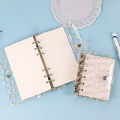 A7/A6 Cute Daisy Spiral Binder Notebook Agenda Cover with Storage Bag Kawaii Transparent School Diary Journal Planner Stationery. 