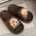 Cute Capybara Design Thick Sole Women Slippers Slides Bathroom Beach Indoor Sandals Summer Couple Shoes. 