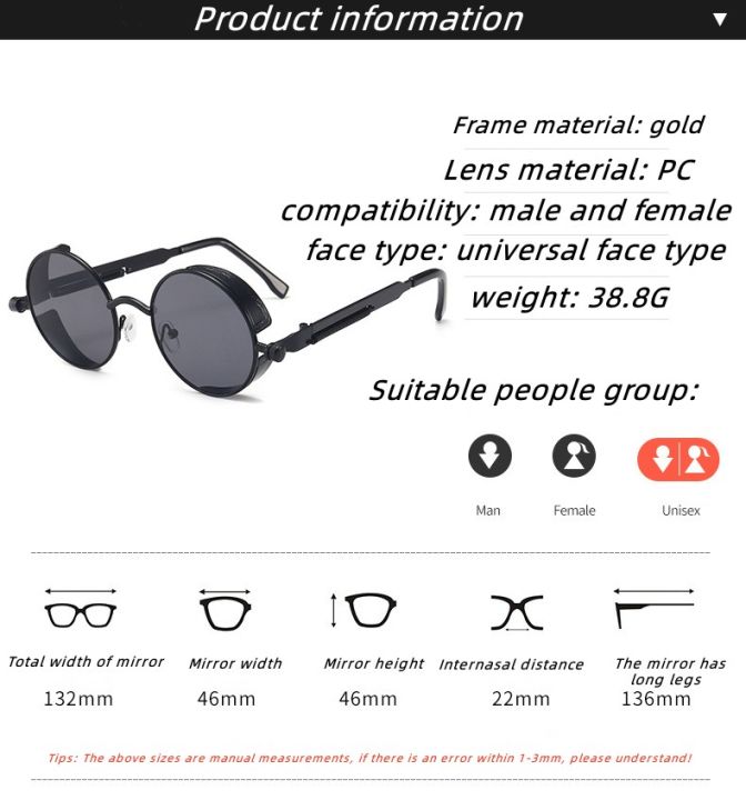 Steampunk%20Glasses%20New%20Fashion%20Round%20Sunglasses%20Europe%20And%20The%20United%20States%20Retro%20Glasses%20Trend%20Men%20and%20Women%20Models%20Sunglasses%20-%20Image%205