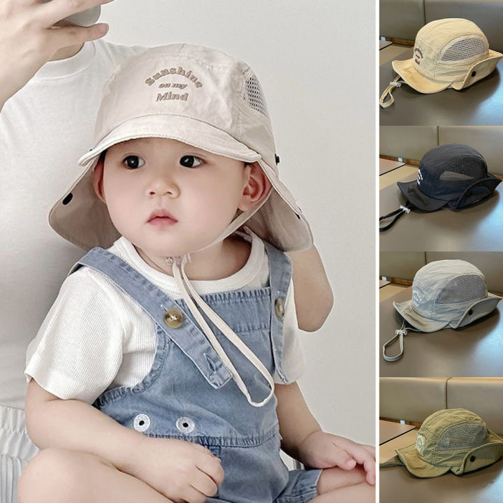 Summer%20Quick-Dry%20Kids%20Bucket%20Hat%20Letter%20Neck%20Protection%20Baby%20Boys%20Girls%20Sunshade%20Cap%20Kids%20Toddler%20Fisherman%20Hat%20-%20Image%202