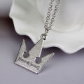 Kingdom Hearts Silver Plated Royal Crown Pendant Necklace Cheap Wholesale Fashion Sora Chain Necklace For Women Men. 
