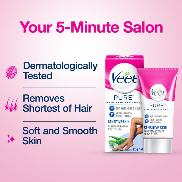Veet%20Pure%E2%84%A2%20Hair%20Removal%20Cream%2025g%20Normal%20Skin%20for%20Body%20&%20Legs,%20Freshest%20Smell%20with%20Organic%20Aloe%20Vera%20and%20Rose%20Extract,%20Dermatologically%20Tested%20-%20Image%205