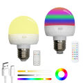 E27 Rechargeable Light Bulb15 /Three Color Adjustable Color Temperature with Remote Control for Camping Equipment Emergency Bulb. 