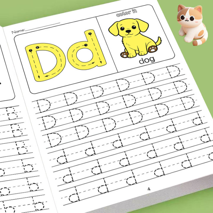 Writing Exercise Cartoon A-Z Pen Control Pre-Writing Workbook for Preschool Kids, 32 Pages ...