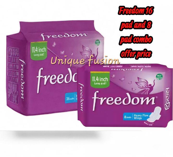 Combo of Freedom Heavy Flow 16 pads & 8 pads with special price