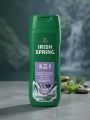 Irish Spring 5-in-1 Body Wash, Shampoo, Conditioner, Face Wash, and 24HR Deodorizer, 20 Fl Oz (591 mL).