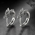 Huitan Trendy Male Dragon Hoop Earrings Hip Hop Style Punk Party Accessories Unisex Daily Wearable Personality Jewelry Drop Ship.