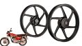 Motorcycle Honda cg125 self/ classic  Alloy rims ( Big hub / imported quality black Trs black polished wheel rims ). 
