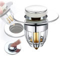 Universal Rebound Drain Plug Filter Household Bounce Core Push Type Drain Filter Kitchen Sink Bathroom Bathtub Plug Water Stop. 