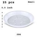 25 pcs| Disposable White Plastic Plates | small size. 