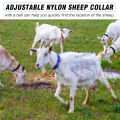 1pc Goat Collars with Bells Horse Sheep Grazing Bells Adjustable Collar Pet Anti-Lost Loud Bell for Small Farm Animal Sheeps Cow.