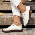 Sneakers Women Shoes Loafers Lace Up Leather Flat New Spring Casual comfortable Mom Shoe Mujer Zapatos Chaussure Femme. 