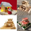 25/50Pcs Round Wooden Stick for Crafts Ice Lollies and Model Making DIY Building Model Craft Sticks Party Events Supplies.