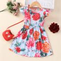 2024 Dress Girl Kids Clothes Summer Short Sleeve Floral Birthday Party Cute Fashion Toddler Princess Dresses 2 3 4 5 6 Years. 