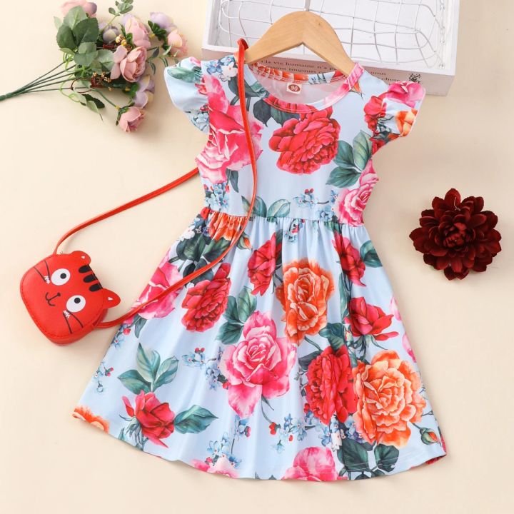 2024%20Dress%20Girl%20Kids%20Clothes%20Summer%20Short%20Sleeve%20Floral%20Birthday%20Party%20Cute%20Fashion%20Toddler%20Princess%20Dresses%202%203%204%205%206%20Years%20-%20Image%204