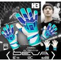 Goalkeeper Gloves, H3 Goalkeeper Gloves, Deva Model, Has Finger Safe Protection on 5 Fingers.. 