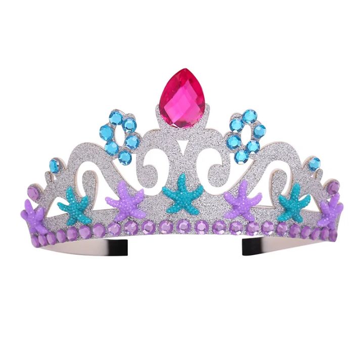 Princess%20Girls%20Sea%20Theme%20Party%20Mermaid%20Purple%20Crown%20Cute%20Girls%20Purple%20Headband%20with%20Crystal%20Ariel%20Cosplay%20Accessories%20Headwear%20-%20Image%204