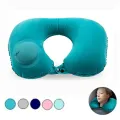 Inflatable Neck Pillow U Shape Air Pillow Neckrest Head Rest Portable Sleeping Resting Travel Pillow for Airplane Train Car. 