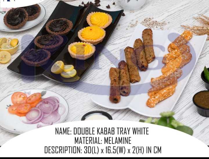 melamine double glage , kabab tray , double space