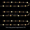 Gold Twinkle Star Garlands Hanging Moon Stars Decorations Birthday Streamer Baby Shower Wedding Decor Graduation Party Supplies. 