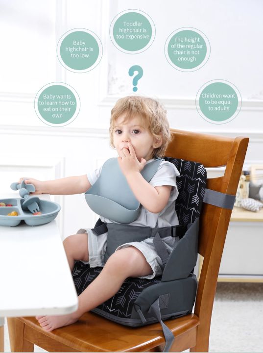 INSULAR%20Portable%20Foldable%20Anti%20slip%20Children's%20Seat%20High%20Cushion%20Baby%20Dining%20Chair%20High%20Cushion%20Children's%20Travel%20Supplies%20-%20Image%203