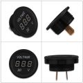 Car Motorcycle Voltmeter DC 5-48V Mini Digital WaterproofLED Panel Tester Display Round Volt Meter Gauge. 