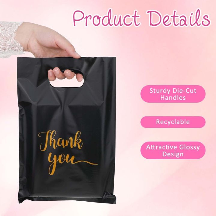 20/50pcs%20Reusable%20Foldable%20Waterproof%20PE%20Shopping%20Bag,%20Durable%20Boutique%20Supermarket%20Retail%20Bag,%20Perfect%20Thank%20You%20Party%20%20Bag%20-%20Image%203