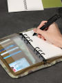 KOSIBATE A6 Tactical Notebook with Zippered Padfolio Ring Binder Loose-Leaf Paper Weatherproof Notepad. 