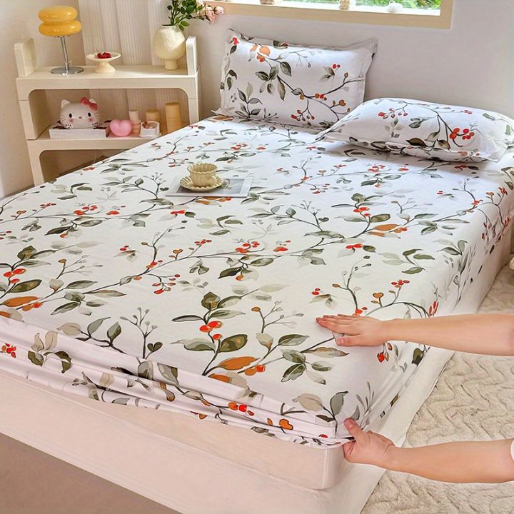 3pcs%20Print%20Bedding%20Set,%20Soft%20and%20Comfortable,%20Suitable%20for%20Bedroom,%20Guest%20Room%20One%20Fitted%20Sheet%20+%20Two%20Pillowcases,%20No%20Core%20-%20Image%203