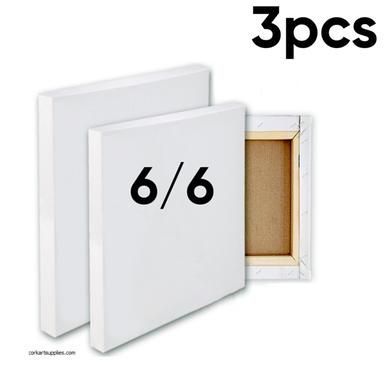 Pack Of 3 PCS - Canvas Board - 6x6 Best For Acrylic & Oil Paints