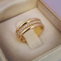 Huitan 2020 NEW Fashion Wedding Ring For Women Micro Paved Cubiz Zircon Finger Rings Female Engagement Jewelry Accessories.