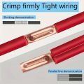 PZ0.5-16 250pcs Kit GT Copper Connecting Pipe Wire Joint Small Copper Tube Terminal Cable Lug Ferrule Hand Crimping Tool. 